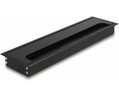 Delock Kabeldurchführung für Tischeinbau mit Bürste 300 x 80 x 28 mm juodas