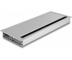 Delock Kabeldurchführung für Tischeinbau mit Bürste 300 x 120 x 28 mm sidabrinis