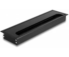 Delock Kabeldurchführung für Tischeinbau mit Bürste 280 x 80 x 28 mm juodas