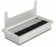 Delock Kabeldurchführung für Tischeinbau mit Bürste 160 x 80 x 28 mm sidabrinis