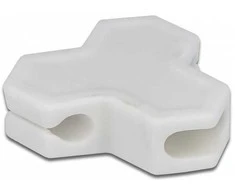 Delock Kabelhalter selbstklebend mit 3 Durchführungen (1 x Flachkabel und 2 x Rundkabel) 2 vnt. baltas
