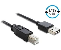 Delock Kabelis EASY-USB 2.0 Typ-A Stecker > USB 2.0 Typ-B Stecker 3 m juodas