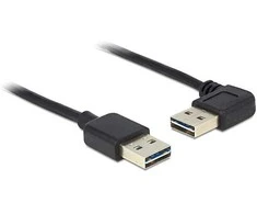 Delock Kabelis EASY-USB 2.0 Typ-A Stecker > EASY-USB 2.0 Typ-A Stecker gewinkelt links / rechts 3 m