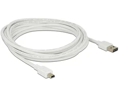 Delock Kabelis EASY-USB 2.0 Typ-A Stecker > USB 2.0 Typ Mini-B Stecker 3 m baltas