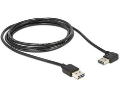 Delock Kabelis EASY-USB 2.0 Typ-A Stecker > EASY-USB 2.0 Typ-A Stecker gewinkelt links / rechts 3 m
