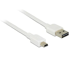 Delock Kabelis EASY-USB 2.0 Typ-A Stecker > USB 2.0 Typ Mini-B Stecker 3 m baltas