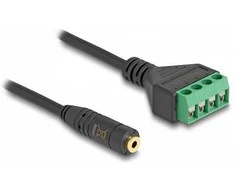 Delock Kabelis Klinkenbuchse 2,5 mm 4 Pin zu Terminalblock Adapteris 20 cm