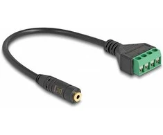 Delock Kabelis Klinkenbuchse 2,5 mm 4 Pin zu Terminalblock Adapteris 20 cm