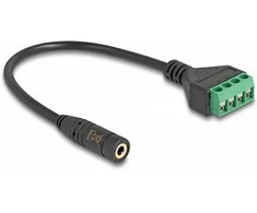 Delock Kabelis Klinkenbuchse 3,5 mm 4 Pin zu Terminalblock Adapteris 20 cm