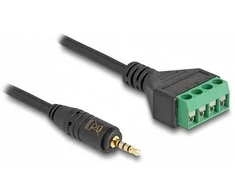 Delock Kabelis Klinkenstecker 2,5 mm 4 Pin zu Terminalblock Adapteris 20 cm