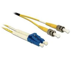 Delock Kabelis Lichtwellenleiter LC Duplex zu ST Duplex Singlemode OS2 3 m