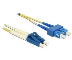 Delock Kabelis Lichtwellenleiter LC Duplex zu SC Duplex Singlemode OS2 5 m