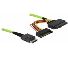Delock Kabelis SAS 0,5 m 32 Gbit/s Juodas, Žalias, Raudona, Geltonas (85802)
