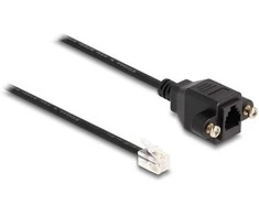 Delock Kabelis RJ10 Stecker zu RJ10 Buchse zum Einbau 30 cm juodas