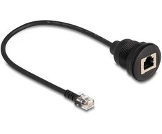 Delock Kabelis RJ12 Stecker zu RJ12 Buchse zum Einbau 30 cm juodas