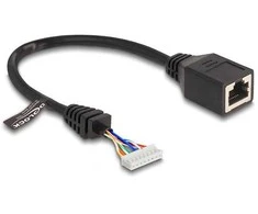 Delock Kabelis RJ45 Buchse zu Pfostenbuchse 2,00 mm 8 Pin Cat.5e 23 cm juodas