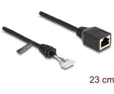 Delock Kabelis RJ45 Buchse zu Pfostenbuchse 2,00 mm 8 Pin Cat.5e 23 cm juodas