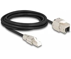 Delock Kabelis RJ45 Stecker feldkonfektionierbar zu Keystone Modul RJ45 Buchse Cat.6A 3 m