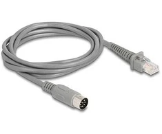 Delock Kabelis RJ50 Stecker zu DIN 8 Pin Stecker 2 m grau