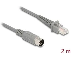 Delock Kabelis RJ50 Stecker zu DIN 8 Pin Stecker 2 m grau