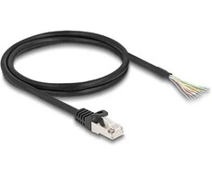 Delock Kabelis RJ50 Stecker zu offenen Kabelenden S/FTP 1 m juodas