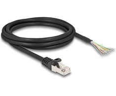 Delock Kabelis RJ50 Stecker zu offenen Kabelenden S/FTP 2 m juodas