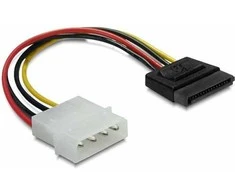 Delock Kabelis SATA 15 Pin HDD zu 4 Pin Stecker – gerade