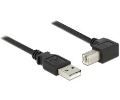 DELOCK Kabelis USB 2.0 Typ-A Stecker > USB 2.0 Typ-B Stecker gewinkelt 5m juodas