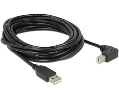 DELOCK Kabelis USB 2.0 Typ-A Stecker > USB 2.0 Typ-B Stecker gewinkelt 5m juodas