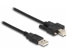 Delock Kabelis USB 2.0 Typ-A Stecker zu Typ-B Stecker mit Schrauben 3 m