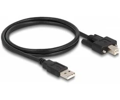 Delock Kabelis USB 2.0 Typ-A Stecker zu Typ-B Stecker mit Schrauben 1 m