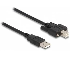 Delock Kabelis USB 2.0 Typ-A Stecker zu Typ-B Stecker mit Schrauben 1 m