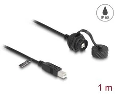 DELOCK Kabelis USB 2.0 Typ-B St zu USB 2.0 Typ-B Bu einbau