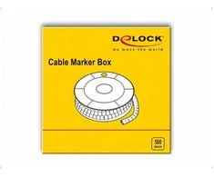 Delock Kabelmarker Box, Nr: 0, gelb, 500 Stück