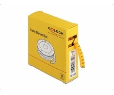 Delock Kabelmarker Box, Nr: 0, gelb, 500 Stück