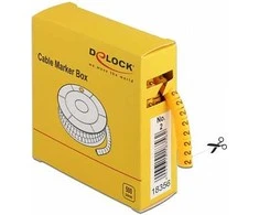 Delock Kabelmarker Box, Nr: 2, gelb, 500 Stück