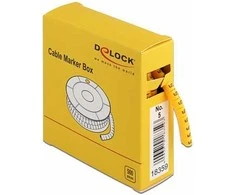 Delock Kabelmarker Box, Nr: 5, gelb, 500 Stück