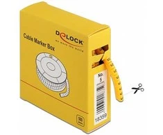 Delock Kabelmarker Box, Nr: 5, gelb, 500 Stück