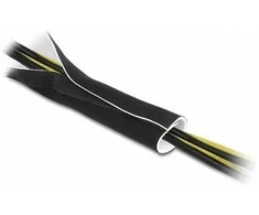 Delock Kabelschlauch Neopren flexibel mit Klettverschluss 1,5 m x 135 mm juodas / baltas