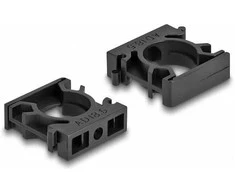 Delock Kabelschlauchhalter mit Verschlussclip 18,5 mm 8 Stück juodas