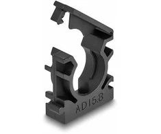 Delock Kabelschlauchhalter mit Verschlussclip 15,8 mm 8 Stück juodas