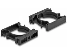 Delock Kabelschlauchhalter mit Verschlussclip 34,5 mm 4 Stück juodas