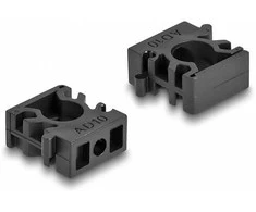Delock Kabelschlauchhalter mit Verschlussclip 10 mm 8 Stück juodas