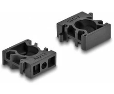 Delock Kabelschlauchhalter mit Verschlussclip 13 mm 8 Stück juodas