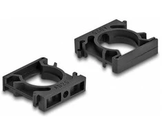 Delock Kabelschlauchhalter mit Verschlussclip 25 mm 4 Stück juodas