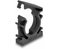 Delock Kabelschlauchhalter mit Verschlussclip 21,2 mm 4 Stück juodas