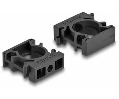 Delock Kabelschlauchhalter mit Verschlussclip 15,8 mm 8 Stück juodas