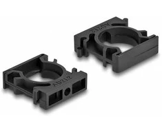 Delock Kabelschlauchhalter mit Verschlussclip 21,2 mm 4 Stück juodas