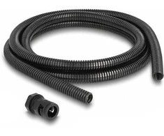 Delock Kabelschutzschlauch 2 m x 13 mm mit 2 x PG9 Schlauchverschraubung Set juodas