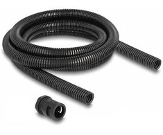 Delock Kabelschutzschlauch 2 m x 18,5 mm mit 2 x PG13,5 Schlauchverschraubung Set juodas